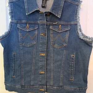 Wrangler Blue Denim Vest for Women